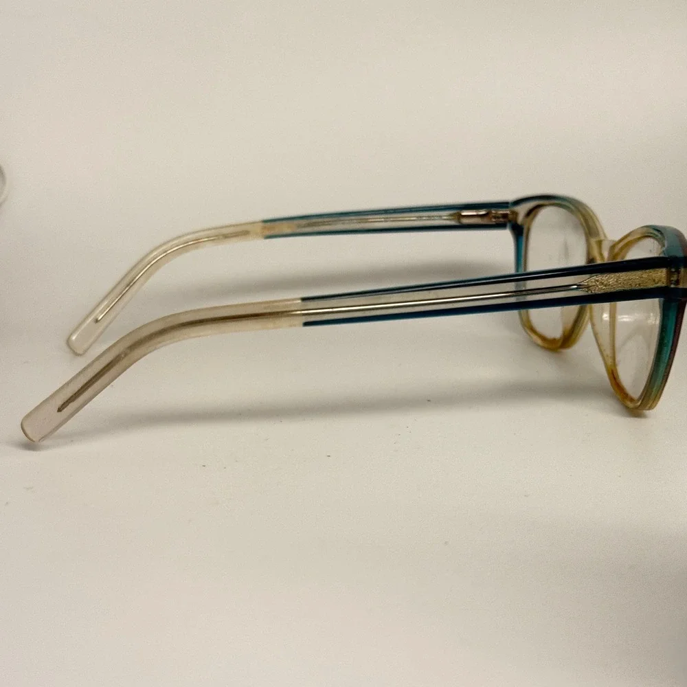 Cinzia Europa‎ CIN-5064 C3 Teal Clear Cat Eye Eyeglass Frames 52-17-140